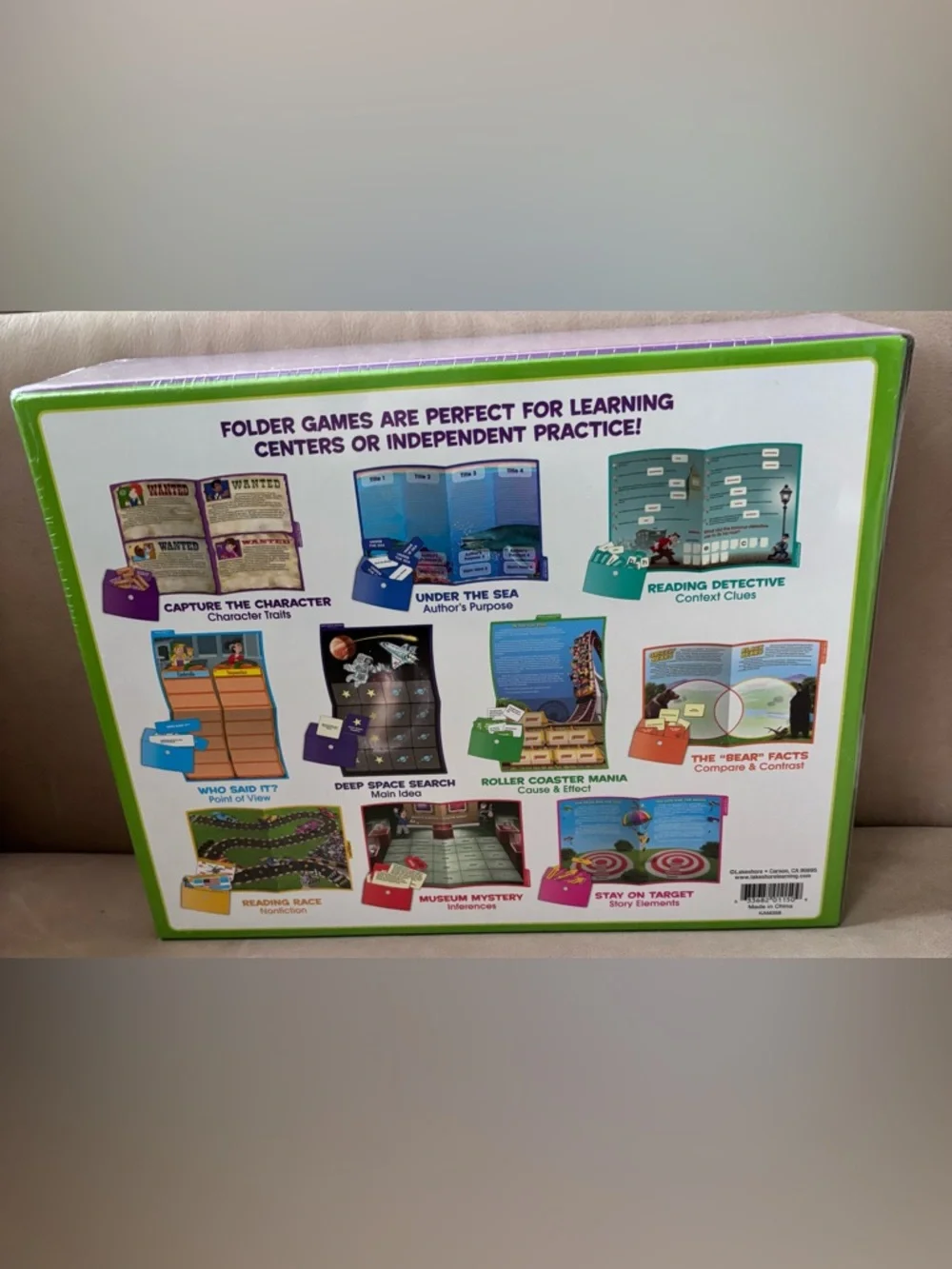 Lakeshore Reading Comprehension Elementary Folder Games Grades 2-3 NEW SEALED